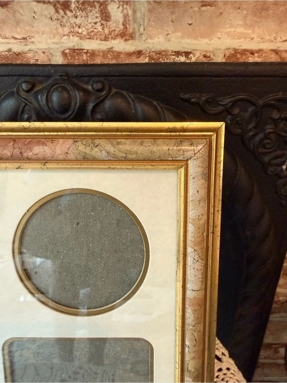 Vtg Matted Multi-Opening Collage Gallery Photo Picture Frame Taupe Rose Gold